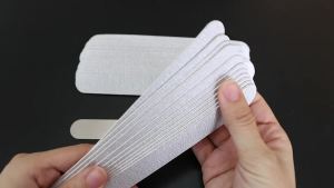 50/100 Miếng Dán Mài Móng Tay EVA Tự Dính Có Đế Kim Loại Mút Xốp Màu Xám Có Thể Tháo Rời Dùng Làm Mịn Móng Tay