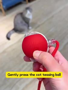 Smart Cat Toys Automatic Rolling Ball Fake Tail Rechargeable Electric Pet Interactive Toy Cat Training Imitate Mouse Tail