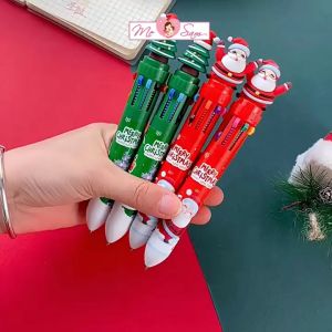 Bút bi 10 màu chủ đề noel 4 màu chủ đề giáng sinh dễ thương Thế Vinh Store