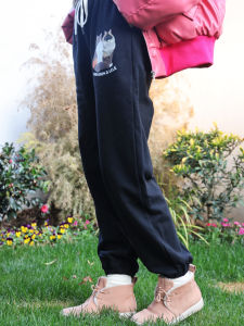 Liximao Cat Logo High Waist Wide Leg Casual Cotton Sweatpants Original Design Slimming Effect Spring 2024 Style 7 Discount