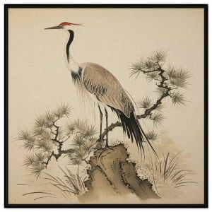 Tranh Treo Tường Canvas tranh dán tường tranh phong thủy chim Tùng Hạc CGI-70