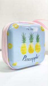 กระเป๋าเก็บหูฟัง สายชาร์จ แฟลตไดร์ฟ ใส่เหรียญ อเนกประสงค์ ลายผลไม้