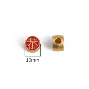 สร้อยข้อมือลูกปัด DIY ทองแดงชุบทอง ลูกปัดรูตรง ลูกปัดหุ้ม สร้อยข้อมือสร้างสรรค์ อุปกรณ์ทำเครื่องประดับ ลูกปัดรูปตัวหยดน้ำ