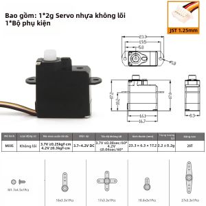NEEBRC 2g Micro Digital Servo 5-Cable Line Universal Cho RC Drone Máy Bay Mini FPV Helicopter - Tương Thích Với Wltoys Cánh Cố Định