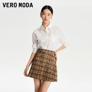Vero Moda | Chân Váy Ngắn Đa Dụng Kiểu Plaid Cao Waisted Vintage