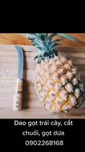 Dao rửa dừa ra nải chuối cắt trái cây cong dài và cong ngắn thép trắng không rỉ