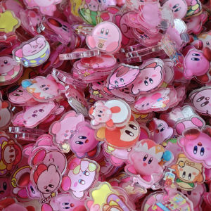 Bandai | 50pcs/set Anime Kirby Resin DIY Accessories Cute Image Laminating Acrylic Kirby Cream Glue Phone Case Refrigerator Gift Patch