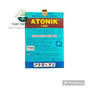 1 Hộp Atonik 10 gói 10ml. Giúp cây xanh lá mỡ lá bật lộc tăng năng suất