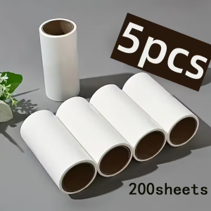 5pcs 200/300 Sheets Lint Roller Refills Pet Hair Adhesive Paper Super Sticky Pet Hair Roller Portable Hair Remover Suitabl
