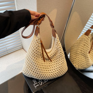 TANGKOU | Beach Vacation Straw Crossbody Bag