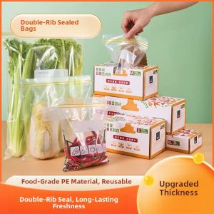 Large Thickened Food Grade Preservation Bag Self Sealing Freezer Storage Bag Home Fridge Plastic Sealing Bag for Food Storage