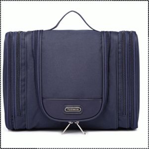 Travel Toilet Bag High-End Set วัสดุไนลอนถุงเก็บปฏิบัติกันกระแทกกระเป๋าเดินทาง Double-Layer Zipper Grid ง่ายต่อการนําเรียบร้อยและเป็นระเบียบ