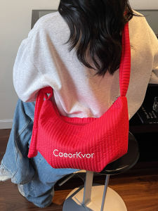 Casual Lightweight Large Capacity Tote Bag Korean Style Single Shoulder Underarm Dumpling Shape Crossbody Bag for Women