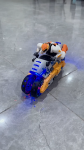 Electric Stunt Transformer Motorcycle Rotating Transformer Childrens Toy Car with Lights and Music