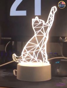 3D Creative USB Night Light Home Bedroom Decoration Table lamp Lampu Hiasan Bilik Tidur Led USB家居卧室创意桌灯3D亚克力小夜灯 A52-A100