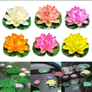 10cm Artificial Lotus Fake Plant DIY Water Lily Simulation Floating Lotus Garden Pond Fish Tank Decoration Artificial Flowers