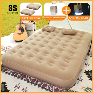 Inflatable Air Bed Double or Single with Electric Pump Automatic Portable Foldable For Camping Tent Pads Family Size