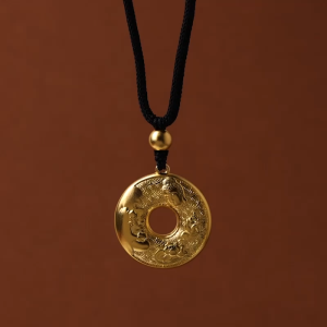 Chow Sang Sang 周生生 999.9 24K Pure Gold Cultural Blessings Buddhist Monk Bodhidharma Necklace for Women & Men 70cm 90849Z Price-by-Weight 9.35g Gold