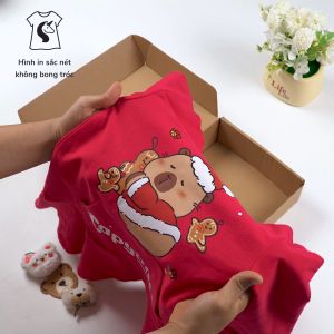 Váy bé gái Capybara có nón Đầm nỉ da cá dài tay cho bé 3 -14t 14-45kg DTDNONCAPYC