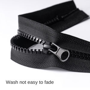 C.B.【Ready in Stock】 Black Zipper For Jacket Hoodies Size 20cm to 60cm Apparel Zipper Plastic Resin Zipper 1Pc