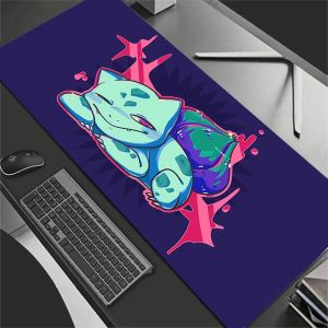 Bandai | Mouse Pad Gamer PC Computer Large 900x400 XXL Desk Mat Keyboard Anime Gaming Accessories P-Pokemons Bulbasaur Mousepad Carpet