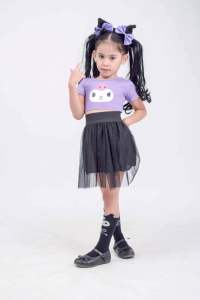 ✓KUROMI & HARLEY QUINN TUTU SKIRT TERNO | HALLOWEEN COSTUME FOR KIDS 1-9 YRS OLD