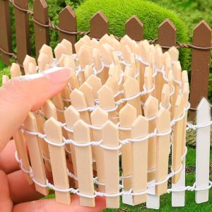 รั้วสวนไม้งานประดิษฐ์ทำมือรั้วไม้สำหรับตกแต่งบ้านตุ๊กตารั้วไม้สำหรับตกแต่งสวนในรั้วขนาดเล็ก