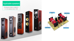 Vodool WEAH-305 3 Way Audio Speaker Crossover Circuit Treble Midrange Bass Module Frequency Divider Home Loudspeaker Filter Refit Accessory