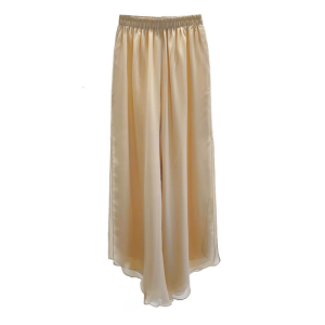 Elegant Classic Dance Outfit for Women Chiffon Wide-Leg Pants with Slit Modern Chinese Dance Practice Trousers