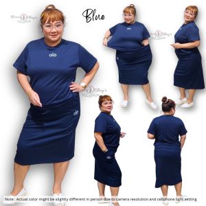 ALONA Plus Size Cotton Coords Set for Women | Scoop Neck Top & Garterized Skirt with Pockets | Stretchable Embroidered OOTD | Mommy Kikays Collection