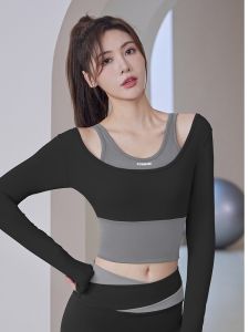 เสื้อผ้าโยคะแขนยาวสำหรับผู้หญิง ชุดออกกำลังกาย Pilates วิ่งตอนเช้า ฟิตเนส ชุดกีฬา ฤดูใบไม้ผลิ 2023 ดูดซับเหงื่อแห้งเร็ว ยืดหยุ่นสูง กระชับสัดส่วน