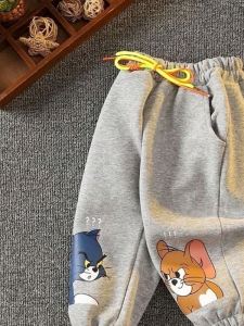 New Childrens Casual Sports Pants Spring Autumn Fashionable Korean Style Boys Girls Medium Small Kids Baby Family Matching Outfits