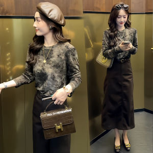 Elegant Long Sleeve T-Shirt Base Layer Shirt 2025 New Style Trendy Womens Autumn Wear Small Top Comfortable Breathable