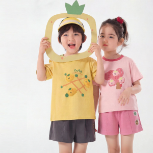 DUDUJIA | Bộ Áo T-shirt Tay Ngắn Cho Bé Mùa Hè