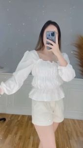 METHA BLOUSE Atasan Wanita Blouse Cantik Kekinian Ala Korean Style/ Terlaris/ Trendy/ Murah/ COD