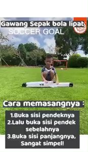Gawang Sepak Bola Anak-anak Lipat Portabel Indoor & Outdoor Sederhana Jaring Pelatihan Kanak-kanak Goal