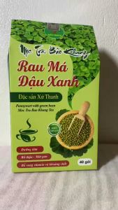 80 gói trà rau má đậu xanh túi lọc trà túi lọc rau má đậu xanh Bảo Khang thanh nhiệt giải độc gan mát gan đẹp da