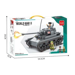 COD Blok bangunan tank Perang Dunia II kotak hadiah super besar 2 boneka blok bangunan sebagai hadiah