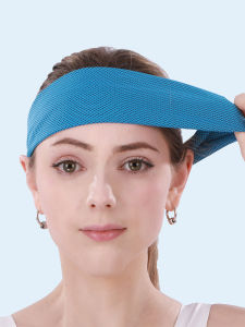 Quick Dry Ice Silk Headband Yoga Buddha Praying Sweat Absorbing Sun Protection Outdoor Sports Head Cover Wide Brim Hat