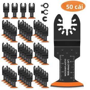 50/10 Cái 44MM Thép Carbon Dao Động Lưỡi Cưa Đa Năng Cắt Chống Mài Mòn Cắt Nhanh Nhà DIY Dụng Cụ Phụ Kiện