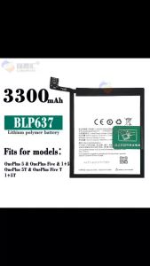100% Capacity Original BLP637 Battery For OnePlus 5 / 5T Mobile Phone 3300mAh Replacement Batteries
