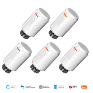 MOES | MOES Tuya ZigBee Smart TRV Thermostatic Radiator Valve Programmable Thermostat Temperature Controller Alexa Google Hub Needed