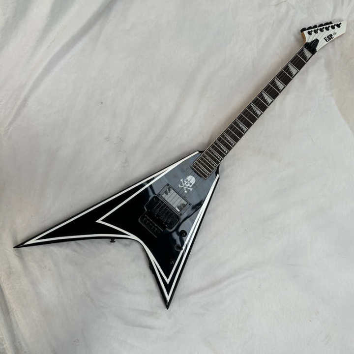 ESP Flying V Electric Guitar 6 String Tremolo Vibrato Bridge Skulls ...