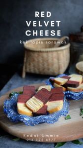 Kek Lapis Sarawak - Lapis Red Velvet Chese
