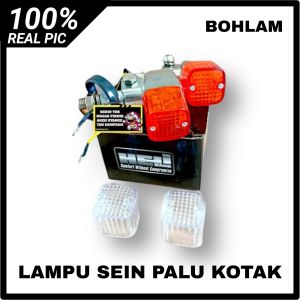 LAMPU SEIN PALU RETENG PALU RITING BULAT DAN KOTAK LED BOHLAM MEREK HELI BARS SET MANISAN CB DAN GL