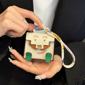 Túi Xách Tay Bằng Da PU Mini Trang Trí Mặt Dây Chuyền Cho AirPods 4/3/2 Pro Galaxy Buds 3/3Pro/2/2Pro/Buds FE Hộp Đựng Tai Nghe Thời Trang