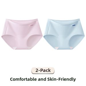 MsPai | Plus Size Antibacterial Seamless Womens Cotton Mid Waist Briefs