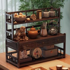 OUFENGHUADU | Kệ Trưng Bày Dụng Cụ Trà Trên Bàn