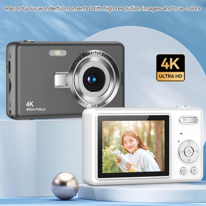 Ccd Sensor Camera Lightweight and Portable Digital Camera Student Vintage Style Large Lens