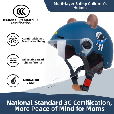 Safe Childrens Helmet Summer All-Season Use for E-bikes Motorcycles